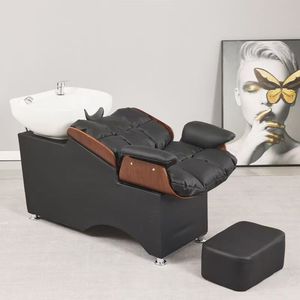 Sillón <span class=keywords><strong>de</strong></span> Champú Moderno para Salón <span class=keywords><strong>de</strong></span> Belleza y <span class=keywords><strong>Spa</strong></span> con Cuero Sintético y Estructura <span class=keywords><strong>de</strong></span> Madera, Impermeable y Duradero, Mobiliario Comercial para Salón - Product Image 5