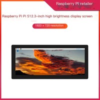Écran tactile capacitif haute luminosité de 12,3 pouces pour Raspberry Pi 5/4B/3B+, sans pilote