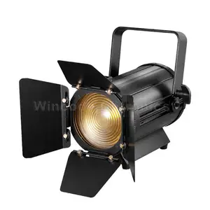 Manual Zoom WW/CW Bi-color RGBW 4 In 1 High CRI 100W LED Fresnel Spotlight DMX Linear Dimming