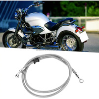 Kit de conduites de frein tressées ABS avant et arrière en acier inoxydable avec raccords à vis banjo