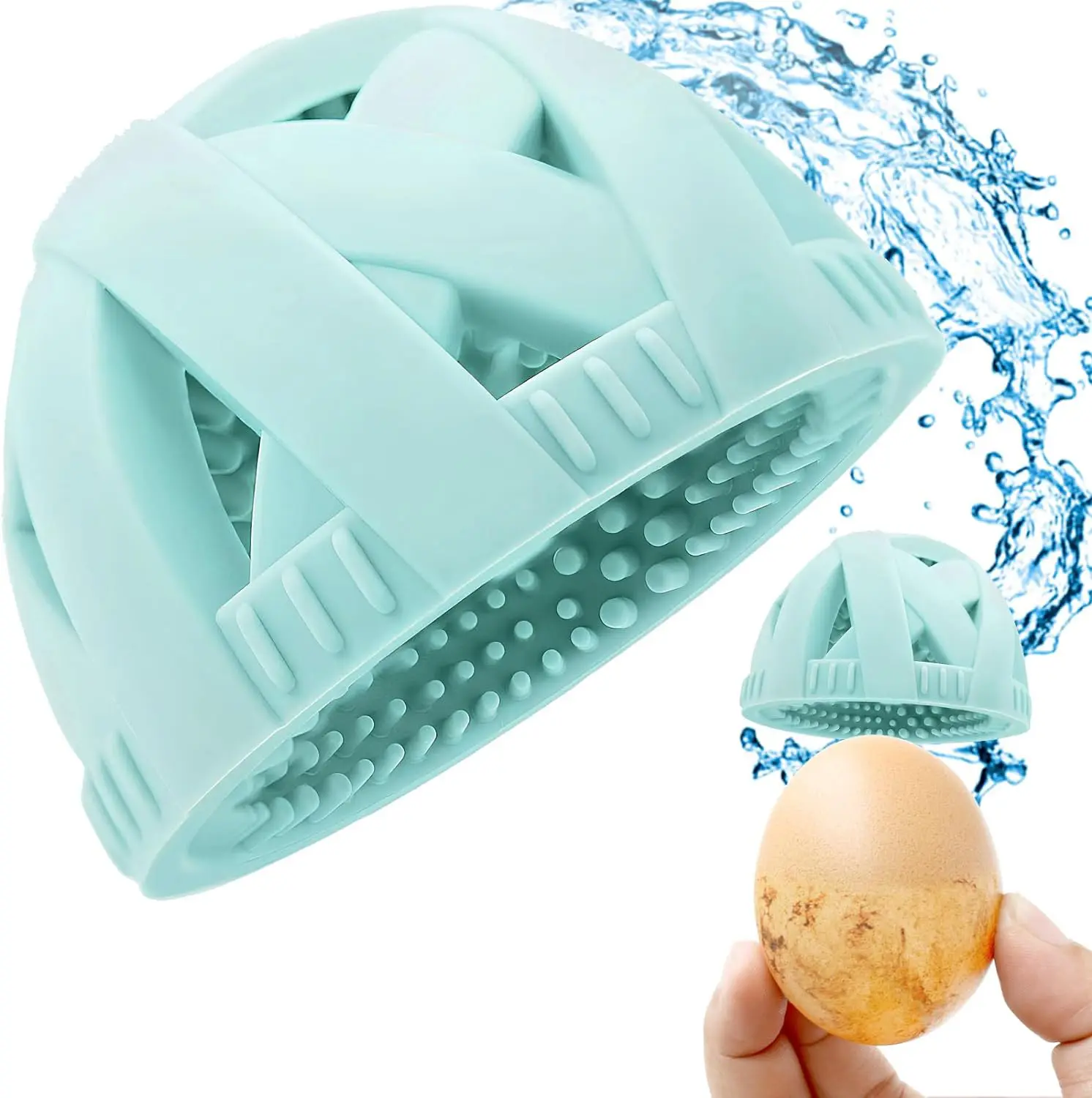 New Reusable Silicone Egg Washer Cleaner Chicken Egg Scrubber Roller Brush for Cleaning Fresh Eggs