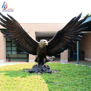 Estatua de águila voladora de bronce, Pájaro de Metal de gran tamaño, escultura con extensión de alas - Product Image 4