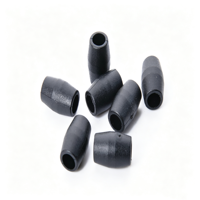 Ajusteur de cordon en plastique noir en forme de baril pour le serrage des cordes et des sangles