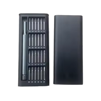 Set Obeng Multifungsi dari Paduan Aluminium, 24 in 1, Set Presisi untuk Perbaikan dan Pembongkaran Ponsel