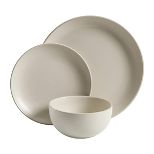 Ensemble de vaisselle en mélamine beige nordique personnalisé pour restaurant, série bord blanc, pour fêtes et événements - Product Image 2