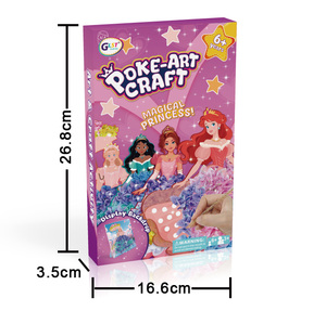 Kits de Poke Art - Princesas Mágicas, <span class=keywords><strong>Manualidades</strong></span> DIY <span class=keywords><strong>para</strong></span> Niñas de 4 a 12 Años, Regalos de <span class=keywords><strong>Cumpleaños</strong></span> y Navidad, Recuerdos de Fiesta, Poliéster - Product Image 1