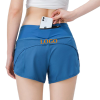 Nouvelle tendance pour femmes Short de course d'été Skinny Fit Active Workout Sports Wear Zipper Pocket pour Fitness Marathon Running