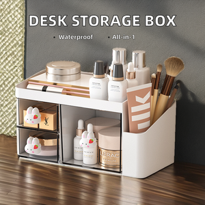 Organizador de Escritorio Multifuncional Proins de 3 Cajones, Caja de Almacenamiento Rectangular de Plástico para Artículos Diversos, Hogar y Oficina - Product Image 6