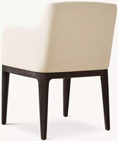 Fauteuil de salle à manger en chêne massif sculpté à la main, élégant, confortable et chaleureux, avec dossier et assise rembourrés pour la maison