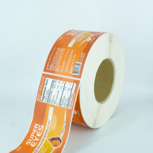 Rollo adhesivo de papel sintético personalizado para comida, rollo de pegatinas cuadradas, logotipo de marca comercial, etiquetas para botellas impresas, Impresión de embalaje - Product Image 4