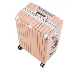 निर्माता के लिए लक्जरी एल्यूमिनियम फ्रेम मिनियन सूटकेस मिनी श्रृंगार सूटकेस पेशेवर सामान ट्रॉली बैग सूटकेस यात्रा