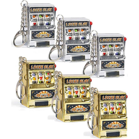 Mini-porte-clés pendentif machine à sous miniature, jouet à récompense, bijou, breloque facile à transporter, cadeaux fantaisie sur le thème du jeu pour les amateurs de casino