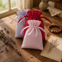Sac de rangement à cordon en crêpe de soie froissé haut de gamme personnalisé Wenluo pour bijoux et cadeaux