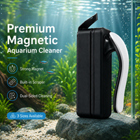 Brosse magnétique flottante pour nettoyage d'algues d'aquarium, nettoyeur de verre magnétique, tampons anti-rayures, fabrication OEM/ODM, respectueux de l'environnement