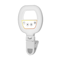 Anneau lumineux LED pliable rechargeable avec température de couleur réglable 2500K-10000K pour la photographie et la vidéo en selfie sur mobile
