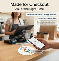 [NTAG213 Chip] Étiquette Google OEM NFC de 25 mm, version blanche, avec connexion tactile NFC pour la commande et le paiement des repas, en stock