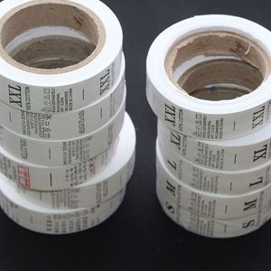 S M L XL XXL XXXL Size Standard Wine Label <b>Tag</b> Woven <b>Clothing</b> - Product Image 4