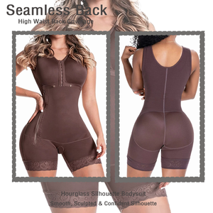 <span class=keywords><strong>Fajas</strong></span> <span class=keywords><strong>Colombianas</strong></span> Reductoras Stage 2 Post-Opératoires pour Femmes, Bodys Sculptants Post-partum avec Fermeture Éclair Latérale - Product Image 6