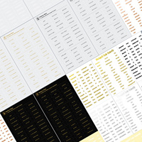 Mini-adhésifs indexés en feuille métallisée, personnalisables pour agendas, organisation et rappels
