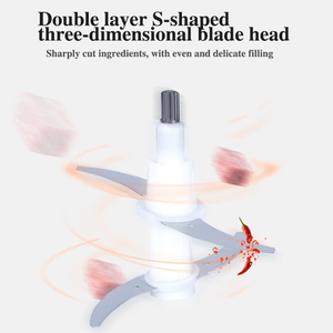 Profesyonel ev ticari elektrikli kıyma makinesi dilimleme kıyıcı kıyma makinesi bakır Motor plastik cam gemiler pil - Product Image 4