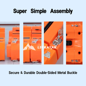 2 phần 1 người duy nhất Solo có thể tháo rời Trọng lượng nhẹ nhựa <span class=keywords><strong>Kayak</strong></span> với nâng cấp Pedal Bìa xoay ghế động cơ - Product Image 5