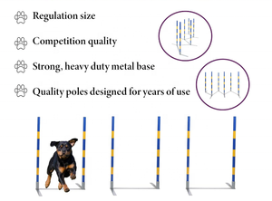 Equipo de Entrenamiento de Agilidad para Perros Estándar Europeo FCI Personalizado, Circuito de Obstáculos para Perros de PVC de Grado de Competición con Poste Circundante - Product Image 4