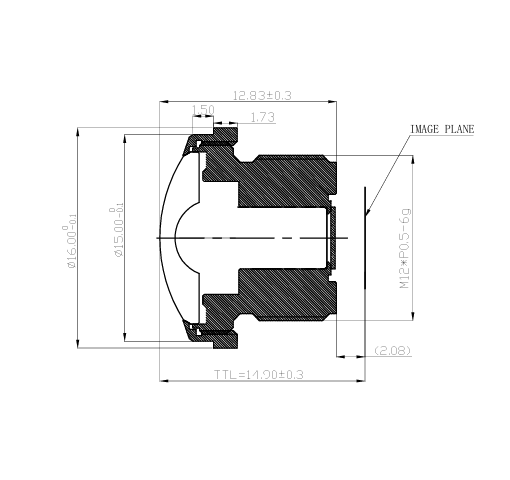 Mini Camara Cheap Wholesale Broad Vision 200° 1.05mm Focal Length F2.0 6G Structure M12 Lens for Camera