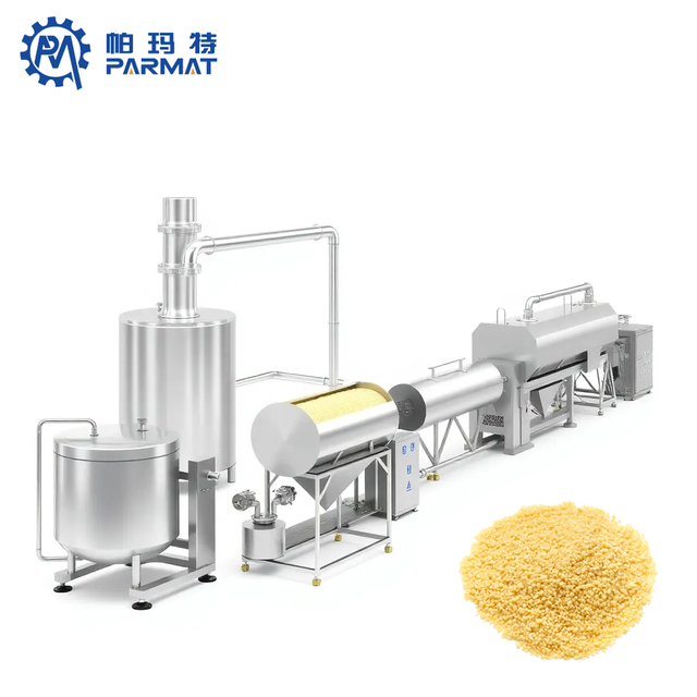 Automatic 500KG/H Capacity 304/Q235 Stainless Steel Vacuum-Cored Couscous Production Line Machine for Pasta Grain Processing
