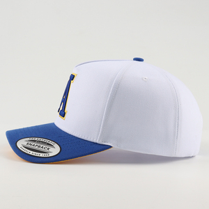 Vente en gros de chapeaux Snapback trois tons 100% coton 5 panneaux de haute qualité unisexe personnalisés chapeau de sport vintage à broderie 3D - Product Image 3