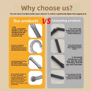 Bellewins OEM Cordless Steel Spring Durable Custom Pe/Nylon Battle Rope for Arm Strength Training Indoor/Outdoor <strong>Exercise</strong> - Product Image 6