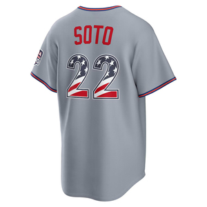 2026 USA 250 Kaos Jersey Baseball Empat Juli Pakaian Kustom Bordir Jahitan Seragam dengan Logo - Product Image 3