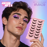 Yelajoy Manga Lashes 8D Cils Épais et Pointus 15mm en Soie, Lot de 14 Paires, Style Poupée Anime, Aspect Naturel