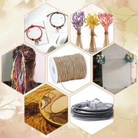 Cordon en coton ciré de 1 mm pour macramé, perlage, fabrication de bracelets et colliers, fournitures d'artisanat vestimentaire, longueur de 100 yards, personnalisable