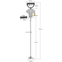 Mélangeur pneumatique rotatif portable SURMA de 25 gallons, type D, vitesse réglable, 1/6HP, multifonctionnel, petit, portatif, écologique, économe en énergie