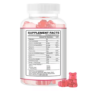 OEM Label pribadi kolagen kecantikan Vitamin Gummies <span class=keywords><strong>Glutathione</strong></span> kolagen Glow Gummy permen perawatan kulit mencerahkan suplemen - Product Image 6