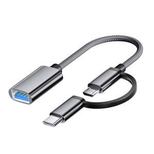 Adaptador hembra tipo C a <span class=keywords><strong>USB</strong></span> Convertidor <span class=keywords><strong>USB</strong></span> 2,0 para micrófono y reproductor de DVD <span class=keywords><strong>Cable</strong></span> de extensión de transferencia de datos de aleación - Product Image 2