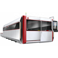 Cortadora láser de fibra de doble plataforma 3000W 6000W 12000W automática Cnc Metal acero placa de hierro cortador láser de cubierta completa