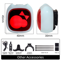 Feu arrière de vélo intelligent à détection de freinage, lampe d'avertissement LED pour cyclisme, étanche et rechargeable, éclairage de sécurité pour la conduite nocturne