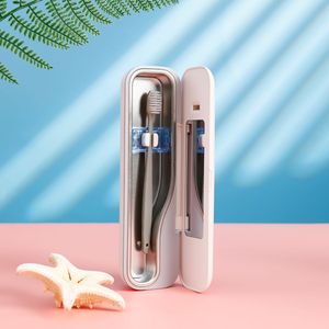 Portable Ultrasonic Toothbrush Sterilizer Uvc Light White Blue Pink Usb Powered 600M Ah Room Temperature Disinfection - Product Image 2