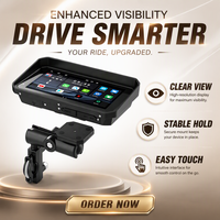Autoabc Espejo Retrovisor para Motocicleta con Sistema Android 13 de 6 Pulgadas, CarPlay, Conexión Dual a Pantalla LCD IPS, Conexión USB, TPMS, 1 Año de Garantía