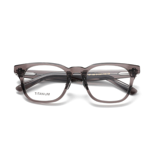 Gafas de acetato con montura completa rectangulares, montura marrón sólida NP-156, monturas ligeras con protección UV para corrección de la visión, unisex - Product Image 6
