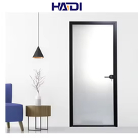 Cloison de douche en aluminium peu encombrante 8mm d'épaisseur verre noir mat laiton inoxydable charnière coulissante brossée pour hôtels