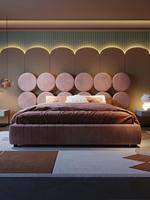2025 Luxuriöses Modernes Queensize-Bett Weich Gepolstertes Leder-Schlafzimmermöbel mit Platzsparendem Stauraum Komfortables Modernes Bett