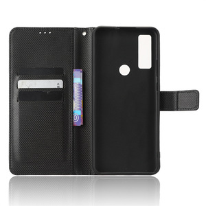Étui portefeuille de luxe en cuir PU à motif diamant pour téléphone AT&T Motivate Max (U668AA) / Cricket <span class=keywords><strong>Ovation</strong></span> 3 - Product Image 4