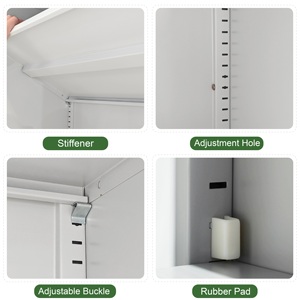 ตู้เก็บของ/ชั้นวางของ/ตู้หนังสือ/ตู้เอกสารโลหะ/ตู้เก็บของระเบียง/ตู้เหล็กพร้อมชั้นวางปรับระดับได้ - Product Image 3