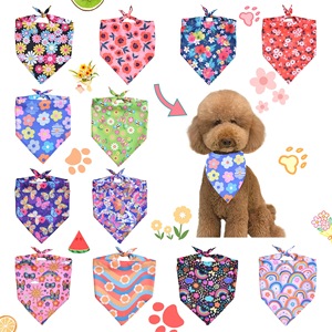 Lot de 12 bandanas <span class=keywords><strong>pour</strong></span> chien, imprimé floral, foulards triangulaires <span class=keywords><strong>pour</strong></span> animaux de compagnie, bavoirs <span class=keywords><strong>pour</strong></span> chiens de petite, moyenne et grande taille, accessoires <span class=keywords><strong>pour</strong></span> chiens - Product Image 1