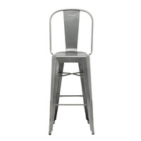 Ensemble de table et chaises de bar rondes en métal rouge pour extérieur, mobilier de bistrot commercial, tabourets hauts pour patio