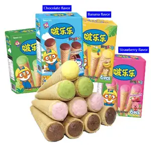 韩国进口冰饼干，巧克力味50.4克，用于儿童零食。冷藏以获得更好的风味