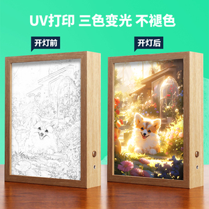 Lámpara de Escritorio con Diseño de Arte Estilo Anime Manga INS, Luz de Foto, Luz Nocturna Solar Navideña, Regalo, Nueva Iluminación con Ilusión 3D - Product Image 5