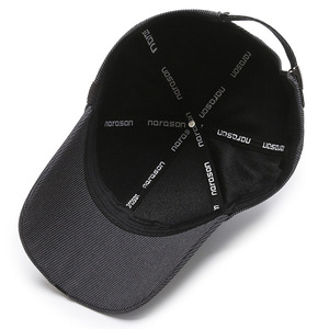 Men's Baseball Cap Black Twill Sun Protection Outdoor Casual <b>Hat</b> - Product Image 3